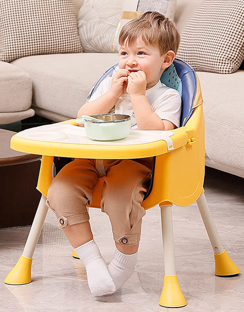 Ladda bilden i Galleri Viewer, XUDREZ 4-In-1 Baby High Chair Portable Baby Dining Chairs Eat &amp; Play Convertible High Chair with Five-Point Snap Button, Double-Layer Dinner Plate and Toy Rack, Purple
