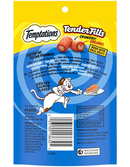 Ladda bilden i Galleri Viewer, Tender Fills Grilled Salmon Flavor Soft Chew Treats for Adult Cats, 2.1 Oz Pouch

