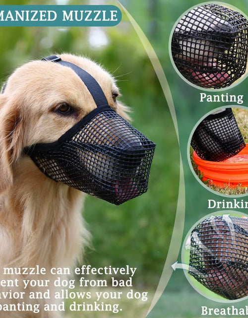 Load image into Gallery viewer, Pet Dog Muzzles Adjustable Breathable Dog Mouth Cover anti Bark Bite Mesh Dogs Mouth Muzzle Mask for Dogs
