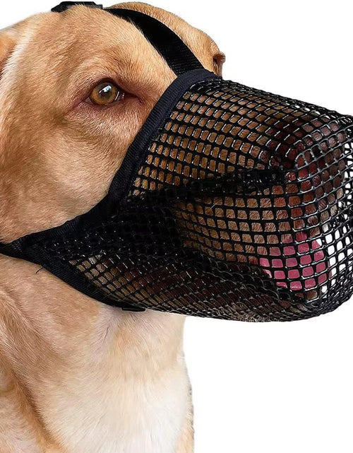 Load image into Gallery viewer, Pet Dog Muzzles Adjustable Breathable Dog Mouth Cover anti Bark Bite Mesh Dogs Mouth Muzzle Mask for Dogs
