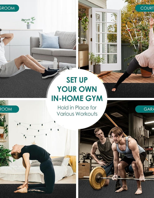 Ladda bilden i Galleri Viewer, Large Exercise Mat, 8&#39; X 4&#39;X 1/4&quot; Extra Durable Workout Mats for Home Gym Flo...
