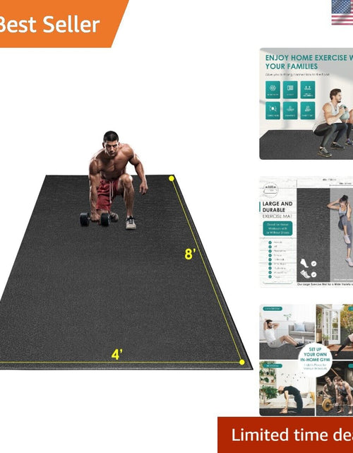Ladda bilden i Galleri Viewer, Large Exercise Mat, 8&#39; X 4&#39;X 1/4&quot; Extra Durable Workout Mats for Home Gym Flo...

