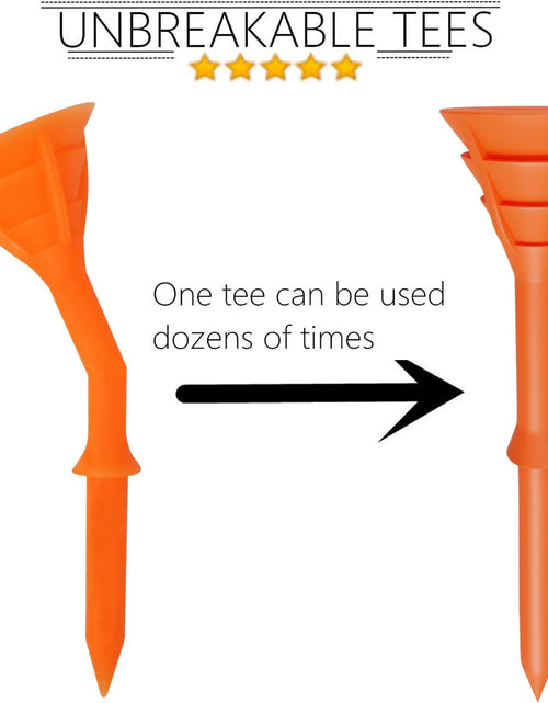 Load image into Gallery viewer, Golf Tees Plastic 3 1/4 Inch Upgrade Unbreakable Bulk Value 30/50 Pack Reduce Friction Side Spin Durable Stable 83Mm Long Tee for Golfer Practice
