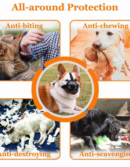 Load image into Gallery viewer, Pet Dog Muzzles Adjustable Breathable Dog Mouth Cover anti Bark Bite Mesh Dogs Mouth Muzzle Mask for Dogs
