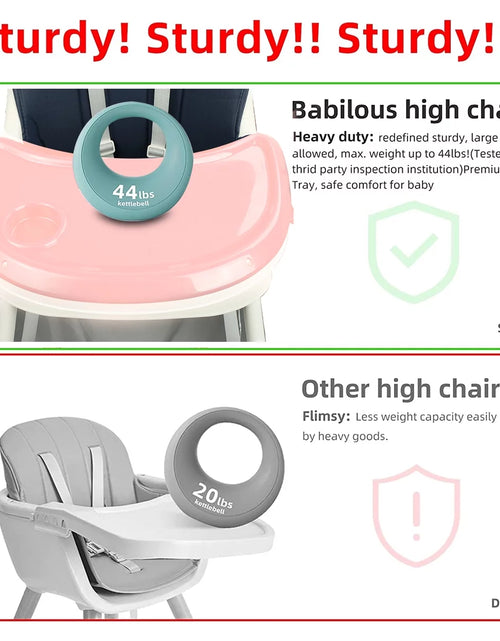 Ladda bilden i Galleri Viewer, XUDREZ 4-In-1 Baby High Chair Portable Baby Dining Chairs Eat &amp; Play Convertible High Chair with Five-Point Snap Button, Double-Layer Dinner Plate and Toy Rack, Purple
